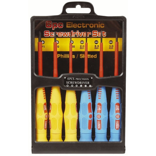 6 Piece Insulated Electronic Screwdriver Set
