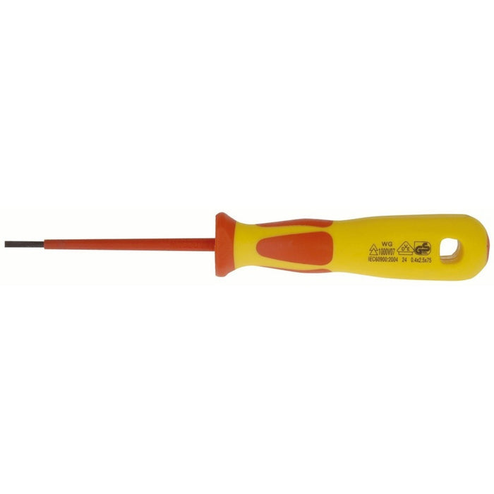 Flat Blade 2.5 x 75mm Screwdriver