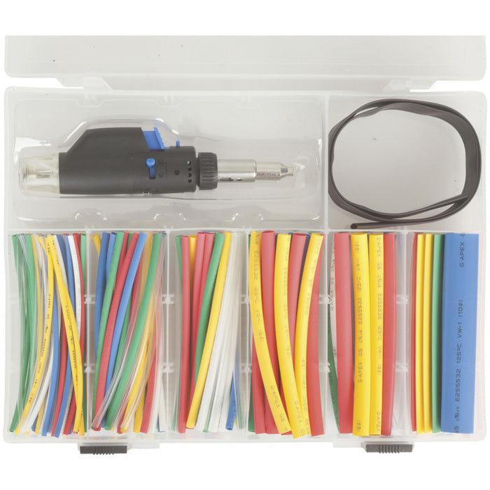 161 Piece Heatshrink Pack with Gas Powered Heat Blower