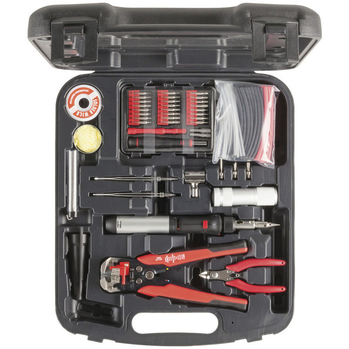 Pro Soldering Gas Kit with Screwdriver Set/Crimper/Heatshrink