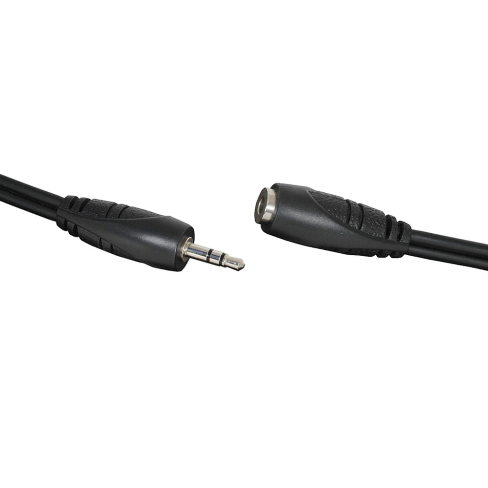 3.5mm Stereo Plug to 3.5mm Stereo Socket Audio Lead - 3m Curly