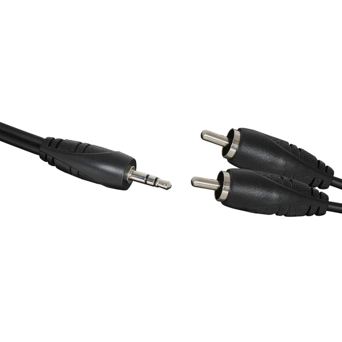 3.5mm Stereo Plug to 2 x RCA Plugs Audio Lead - 1.5m