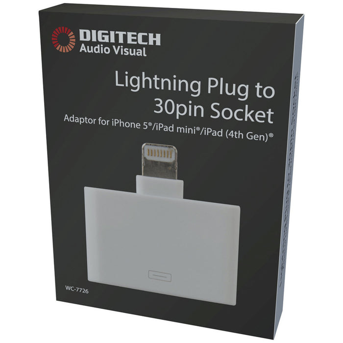 Lightning™ Plug to 30-Pin Apple Socket Adaptor