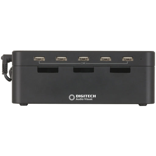 5 Port USB Charging Station with Storage Compartment