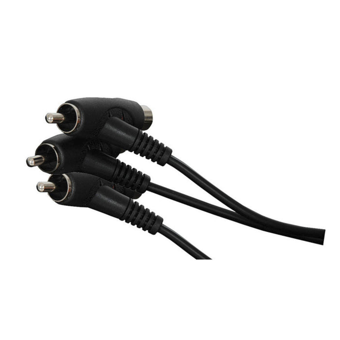 3 x RCA Piggyback Plugs to 3 RCA Plugs - 1.5m