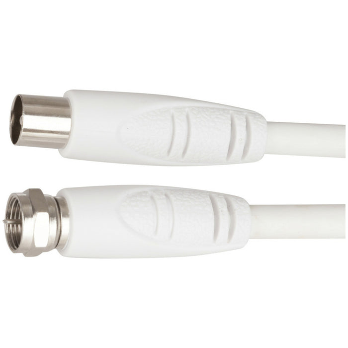 F Plug to TV Coaxial Plug Cable - 1.5m