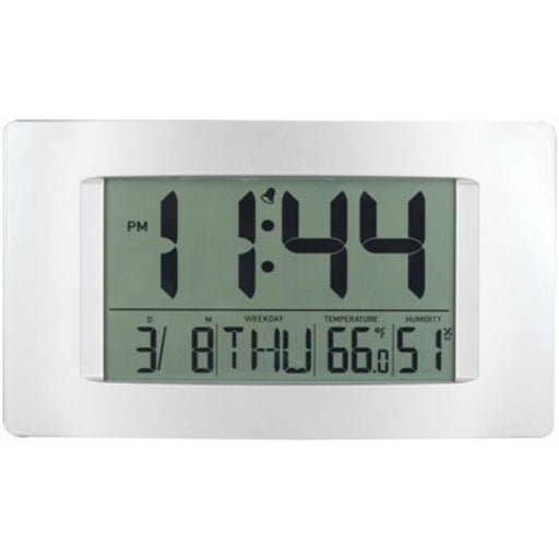 LCD Wall Clock with Calendar and Temperature Display