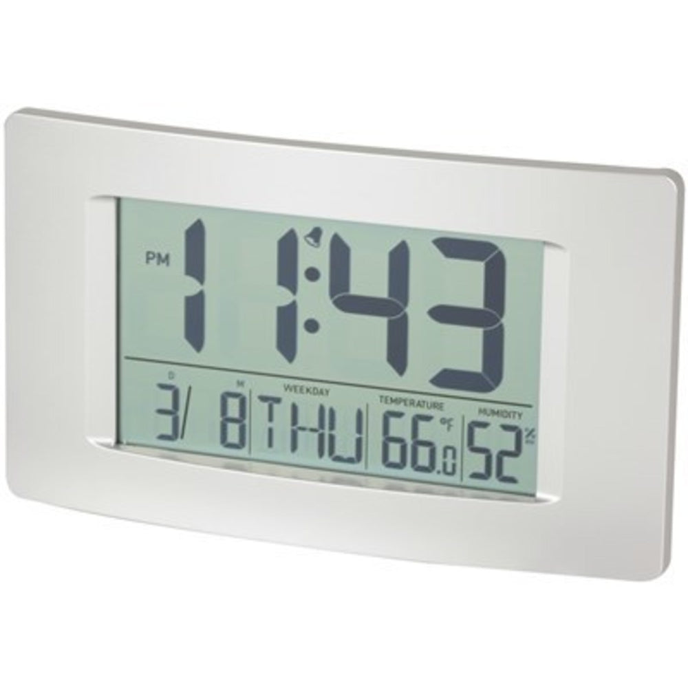 LCD Wall Clock with Calendar and Temperature Display