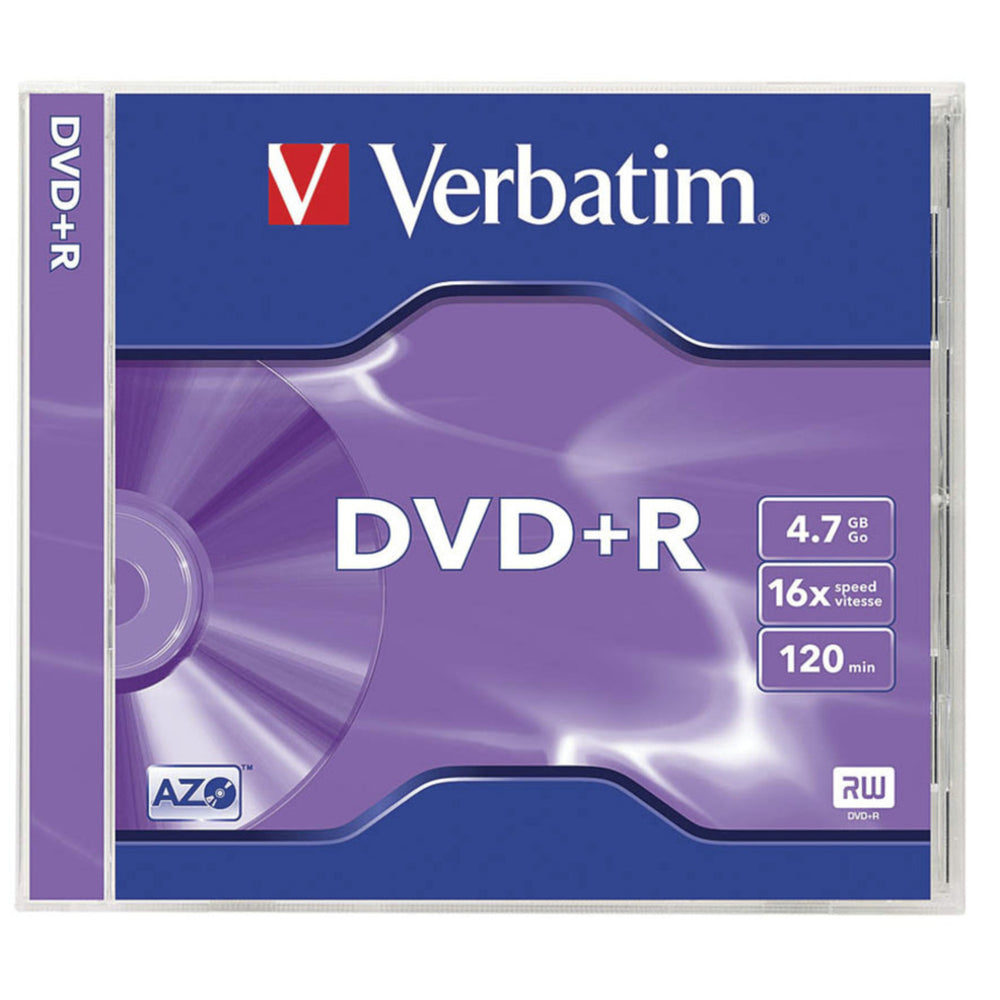 Verbatim DataLifePlus (Azo) DVD-R 4.7 GB Jewel Case Singles 16x