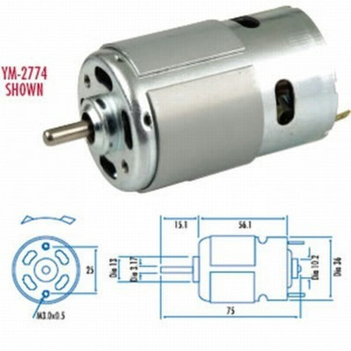 Standard (High Power) D.C. Motors 11800 RPM