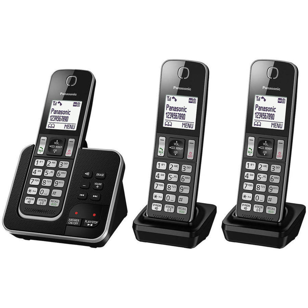 Panasonic Triple Handset Cordless Telephone with Answering Machine