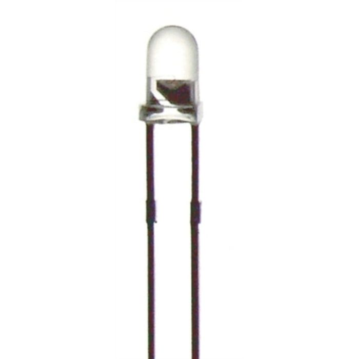 Green 3mm LED 500mCd Round Clear