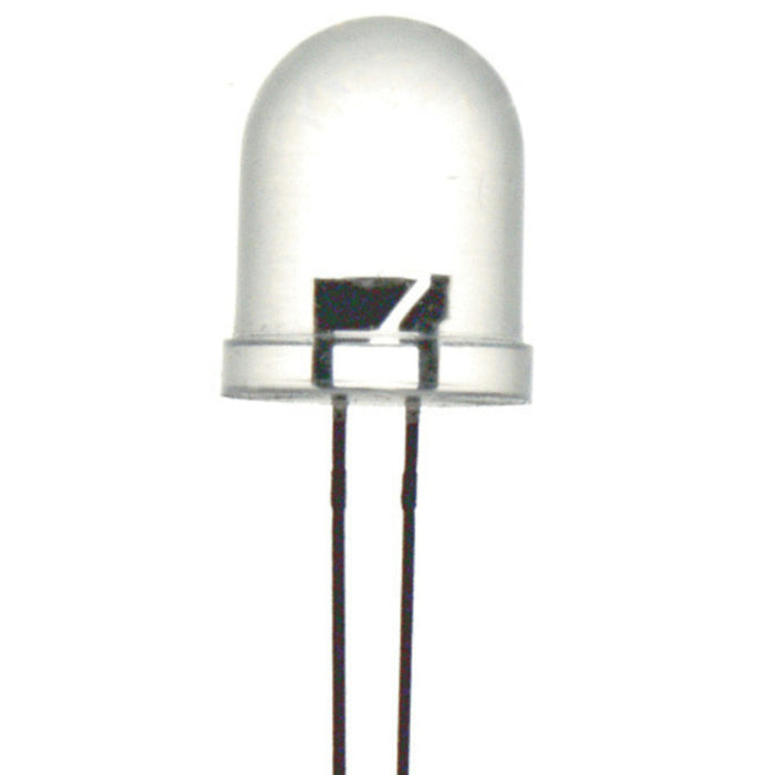 Green 10mm LED 9000mcd Round Clear