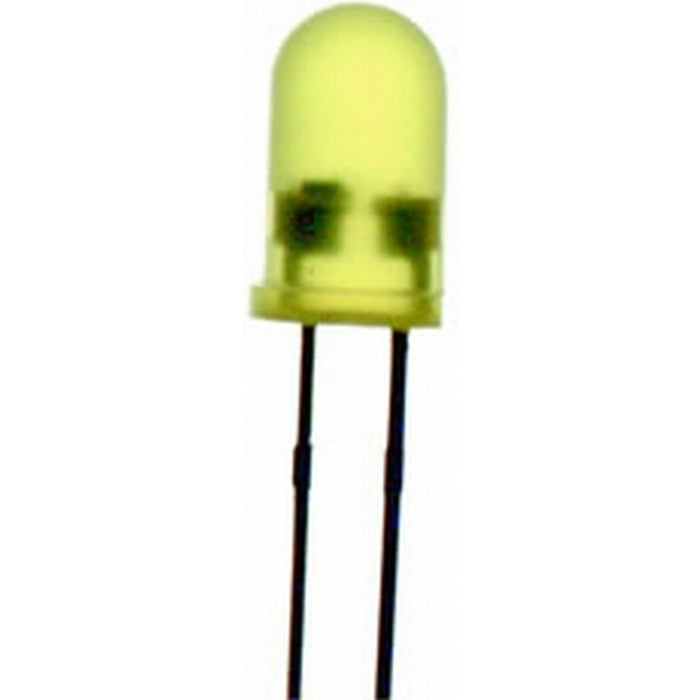 Yellow 5mm LED Flashing 35mcd Round Diffused