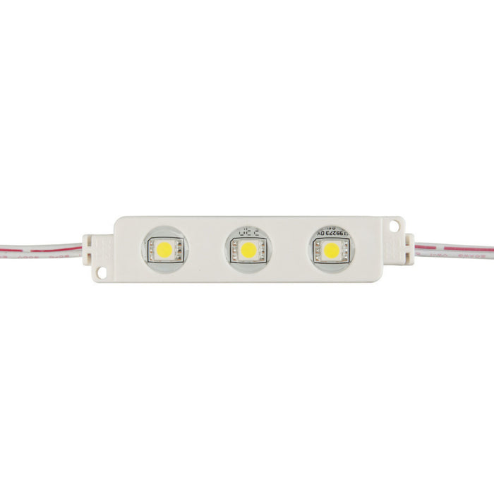 IP65 LED Light Module String, 10x 3x5050-LEDs, Cool White