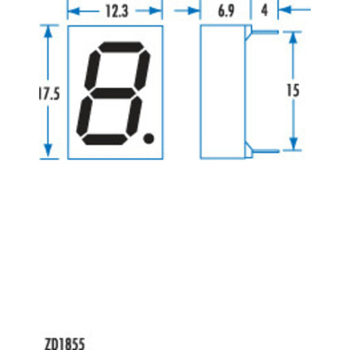 FND500/LTS543R/S505RWB Common Cathode 7 Segment Display