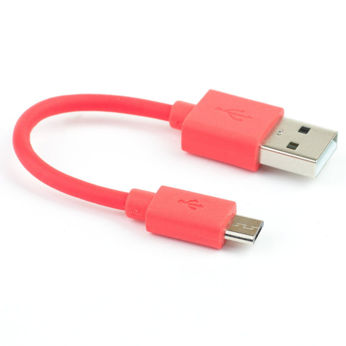 USB A to microB cable - Red - 25cm