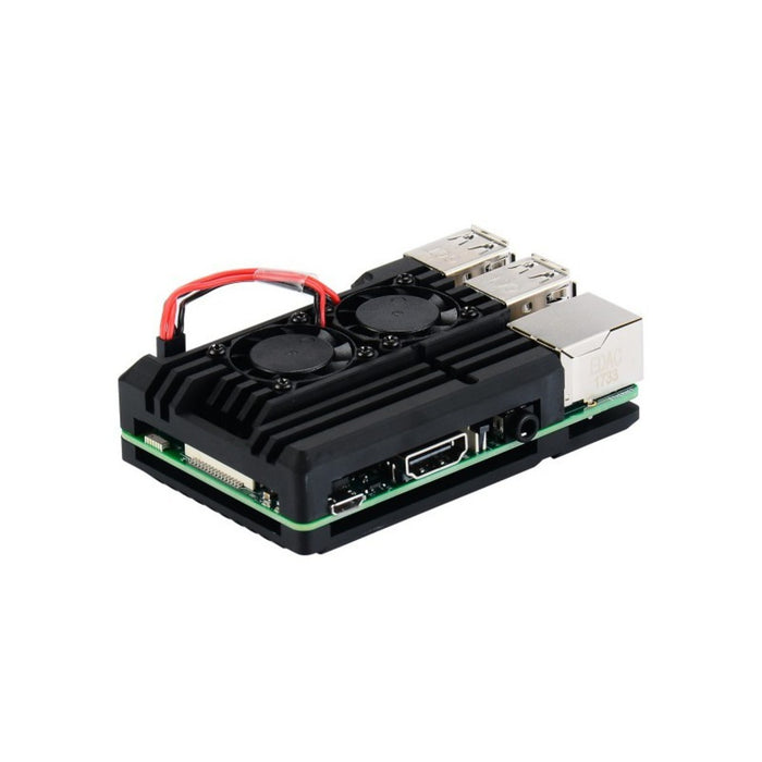 Armour Case with Dual Cooling Fan for Raspberry Pi 3B/3B+