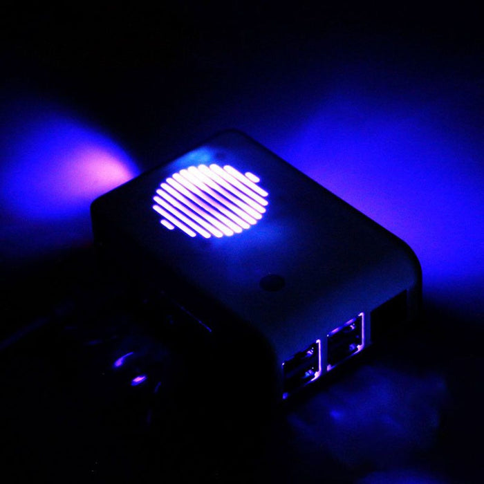 Raspberry Pi 4 ABS case with LED Cooling Fan