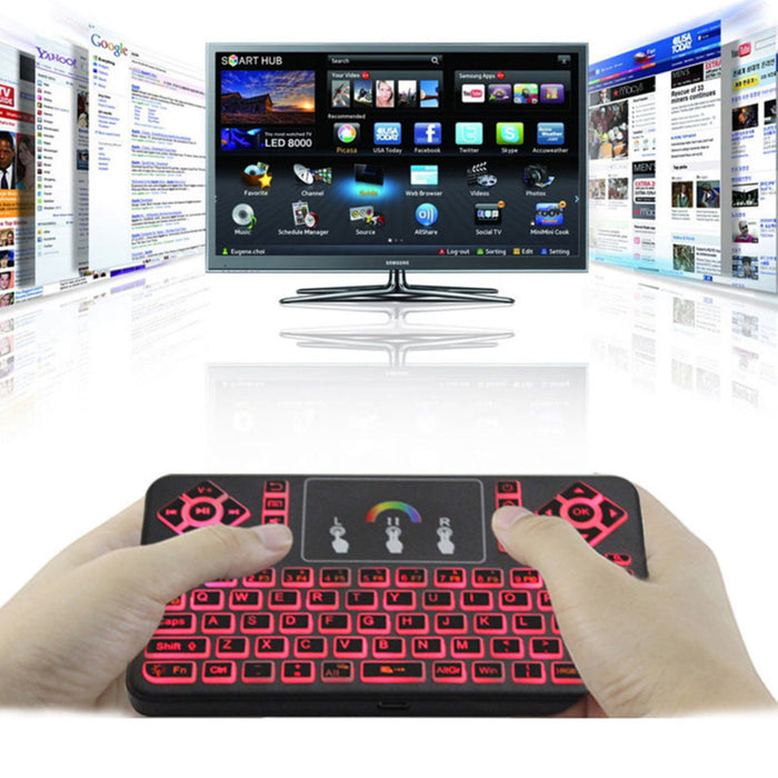 Raspberry Pi 3/2B/Zero Mini Portable 2.4GHz Wireless Touchpad Keyboard with Backlight